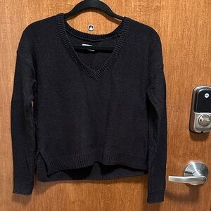 Aritzia Black V-Neck Sweater